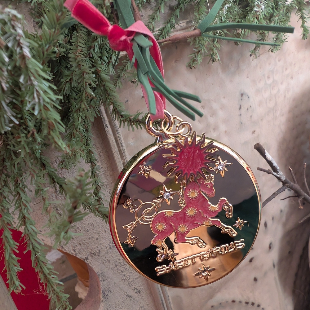 Anthropologie‎ Lou Benesch Zodiac  Ornament Gold Plated Hanging Starsign